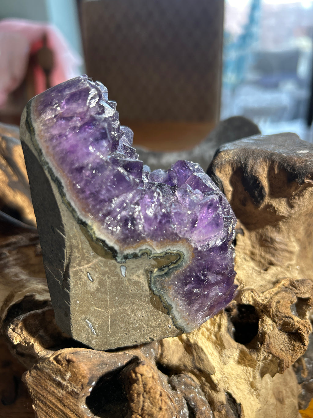 Luxurious Dark Amethyst Cluster – 3.75 Inches High, 3 Inches Deep, 2 Inches Wide