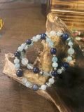 Handmade Lapis Lazuli & Aquamarine Bracelet