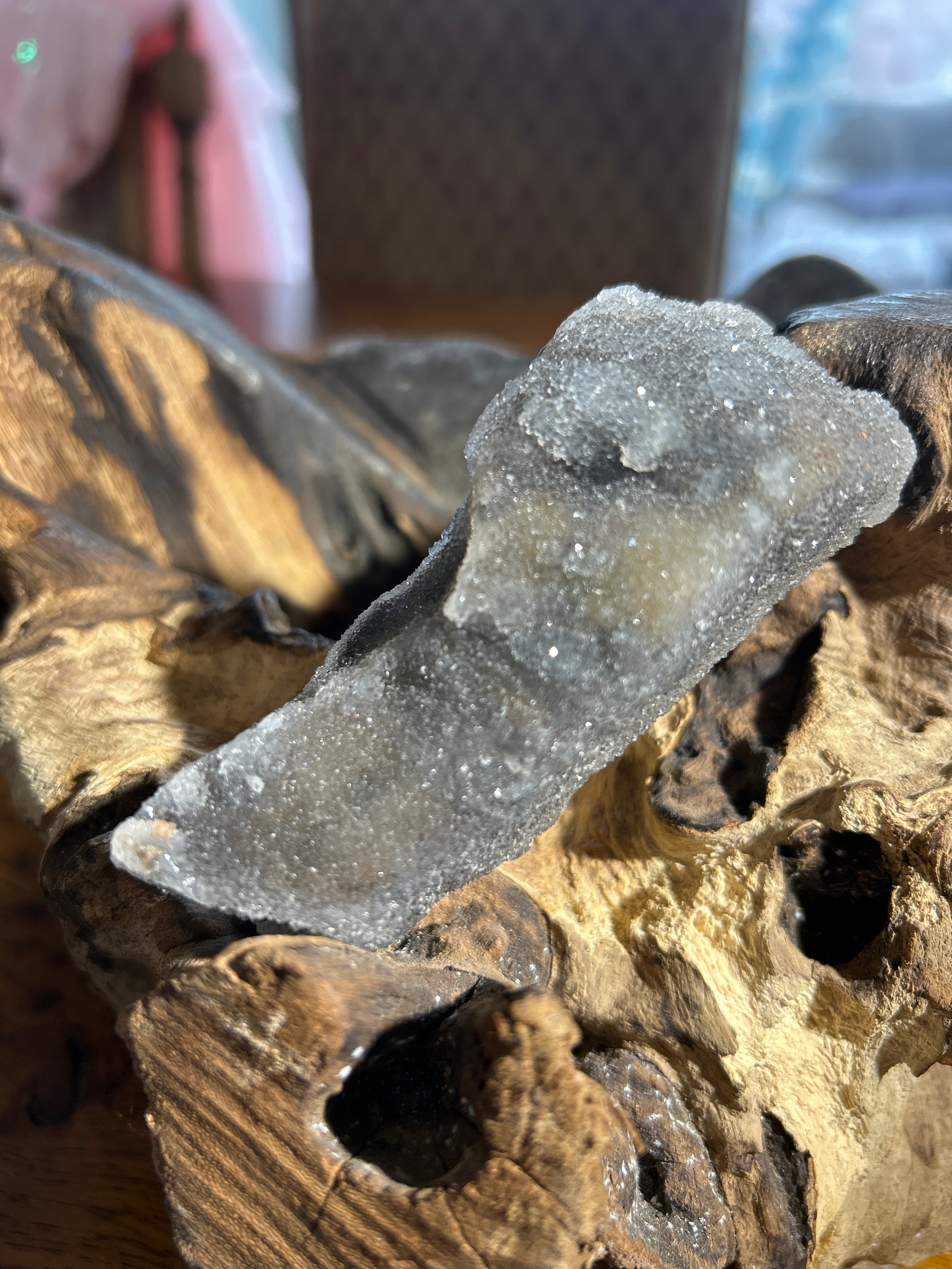 Protective Black Amethyst Formation – 4 Inches Long, 1.5 Inches Wide