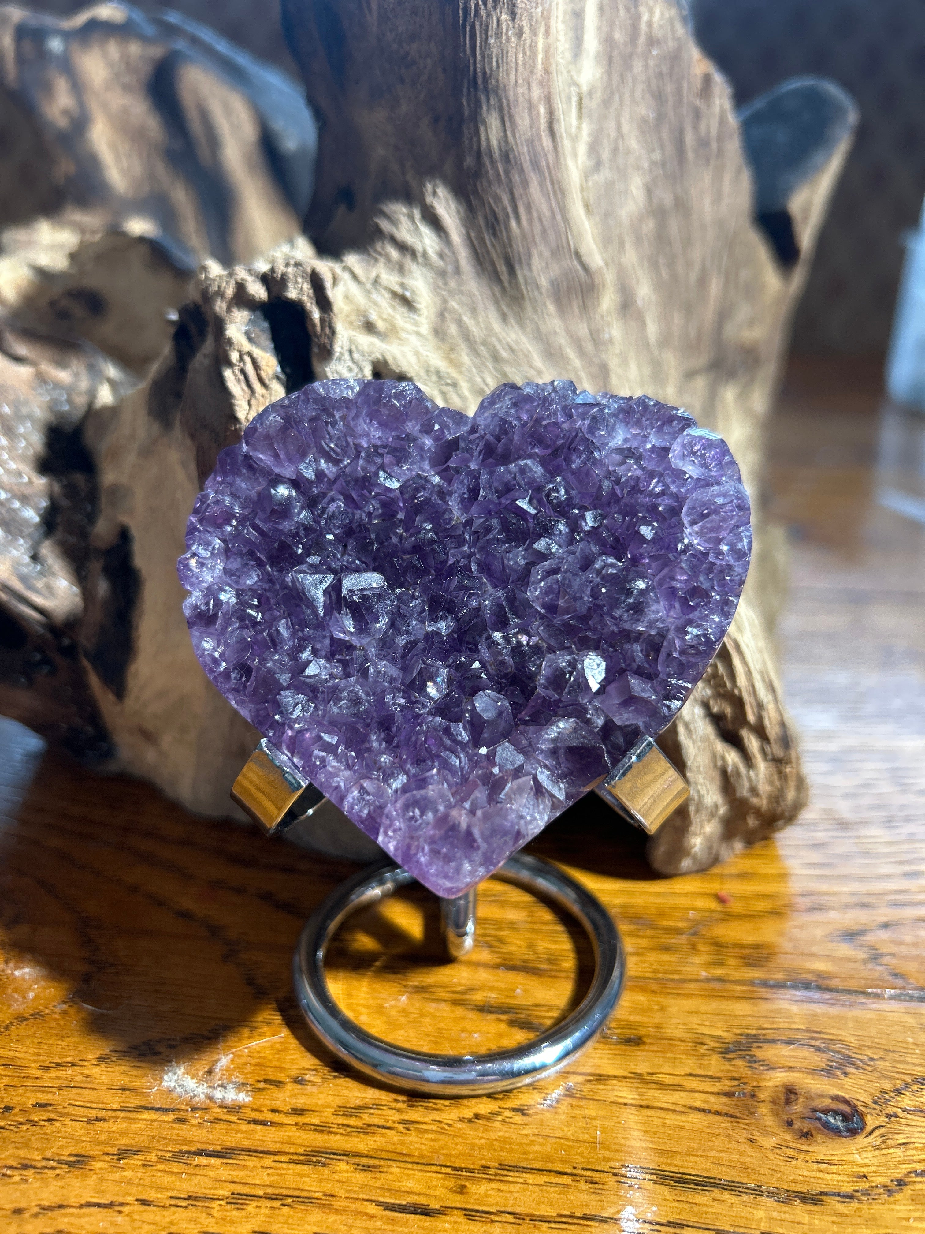 Calming Amethyst Heart – 3 Inches Across, 2.5 Inches High