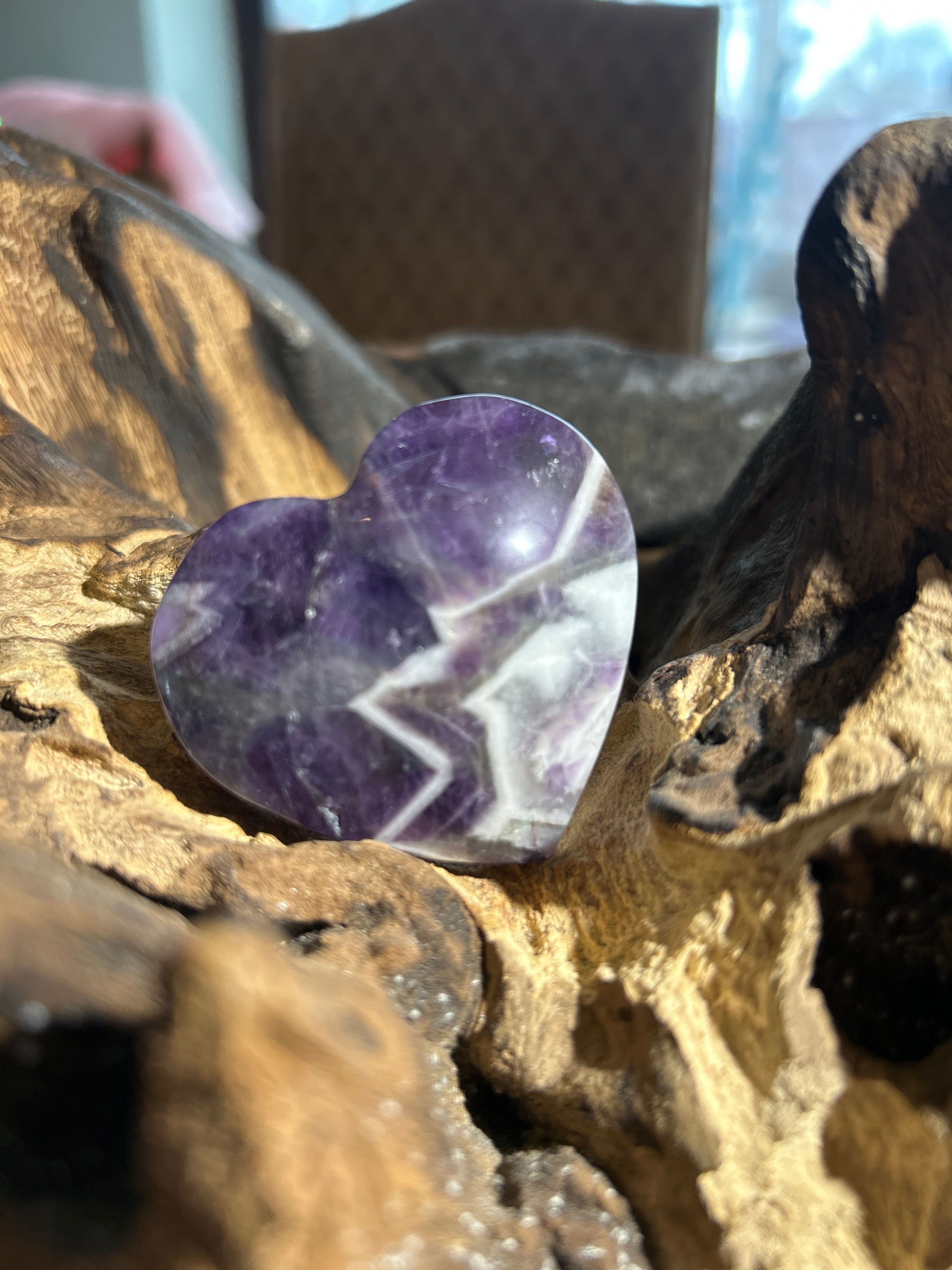 Harmonizing Dream Amethyst Heart – 2.25 Inches Across, 2 Inches High
