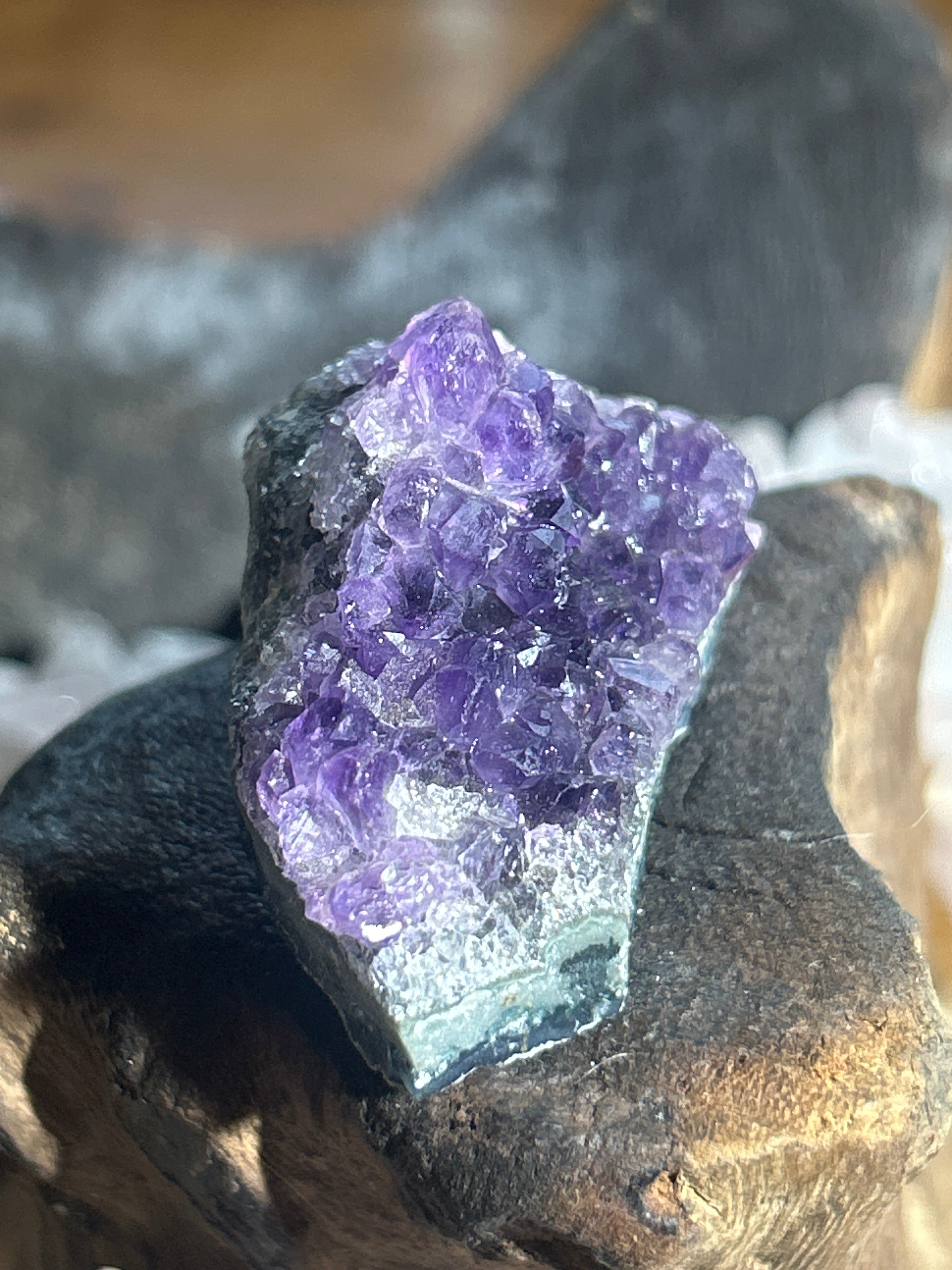 Dark Amethyst Mini Cluster – 1.75 Inches | Grounding & Intuition”