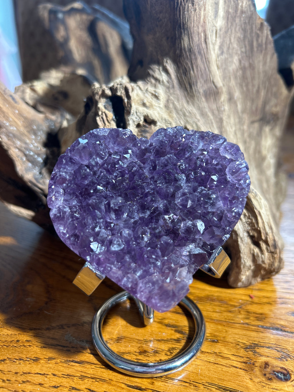 Calming Amethyst Heart – 3 Inches Across, 2.5 Inches High