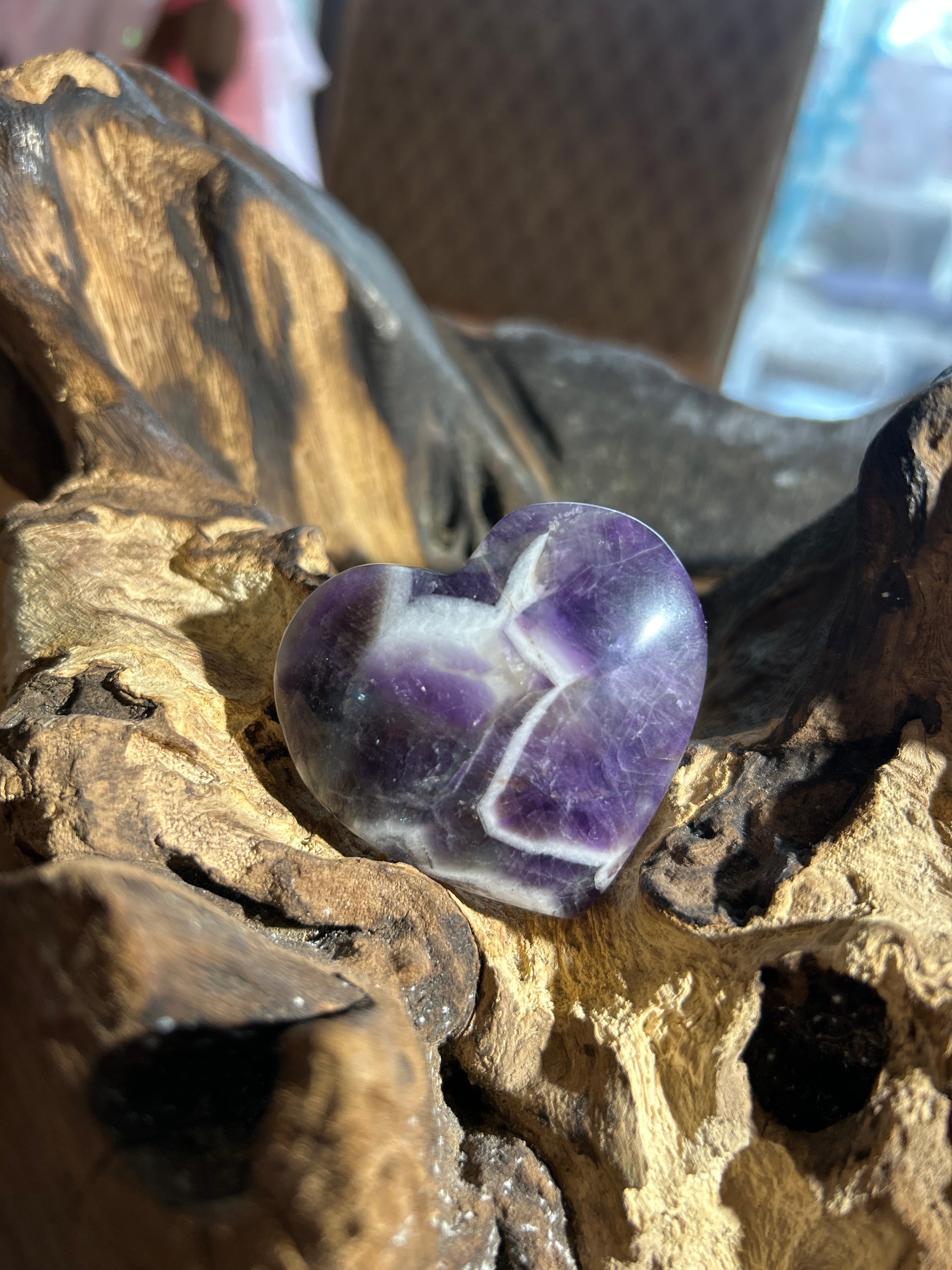 Harmonizing Dream Amethyst Heart – 2.25 Inches Across, 2 Inches High