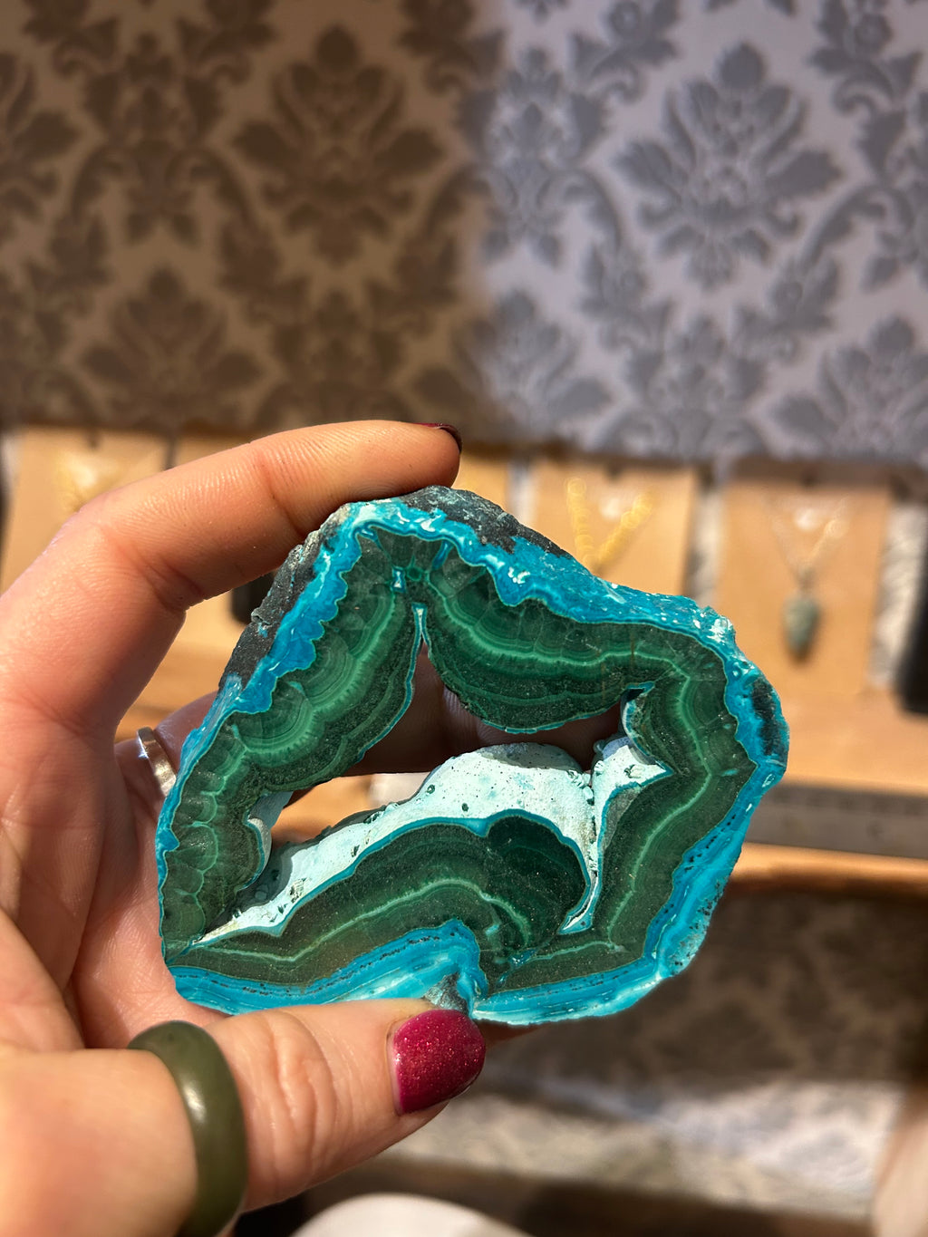 Beautiful Malachite with Azurite