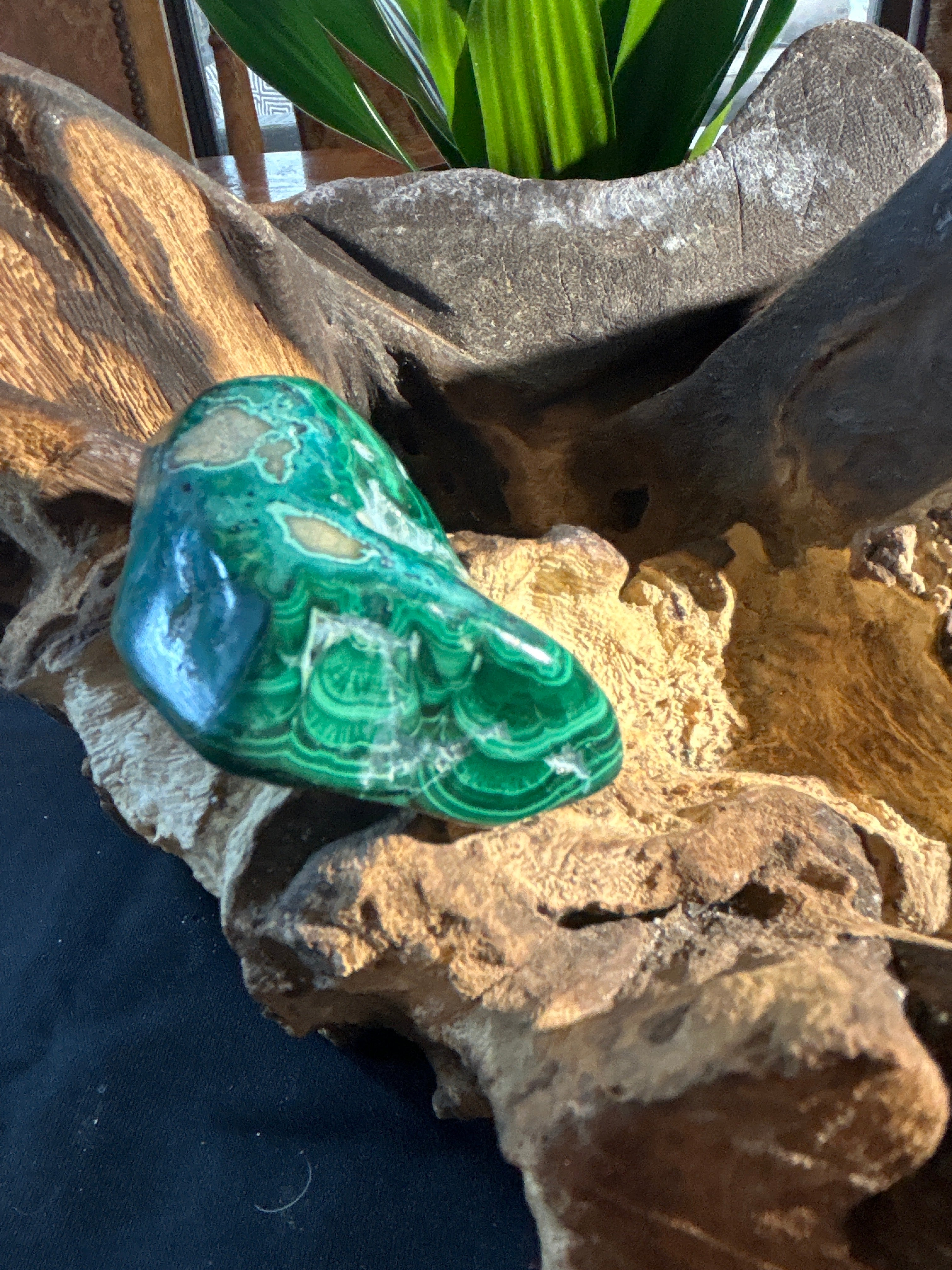 Malachite Essence: Unveiling Nature’s Power in Every Swirl 1 3/4“ x 1“