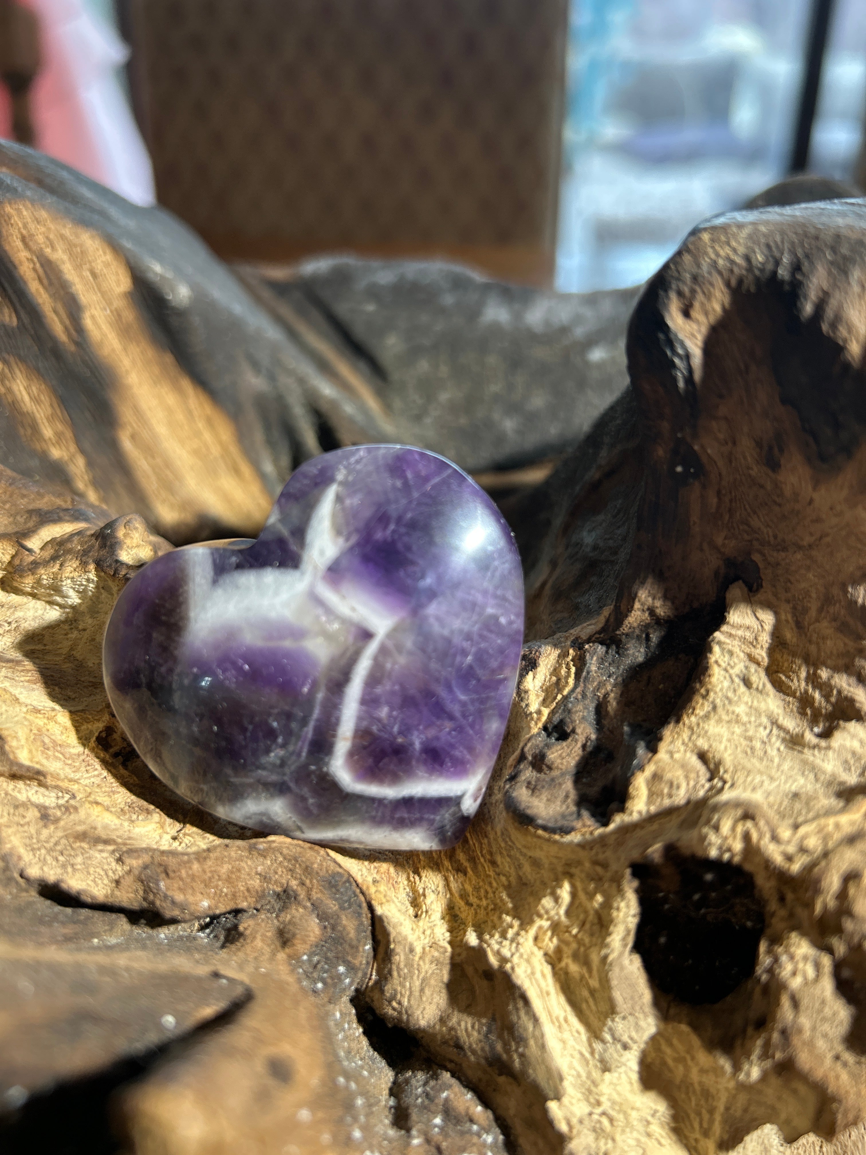 Harmonizing Dream Amethyst Heart – 2.25 Inches Across, 2 Inches High