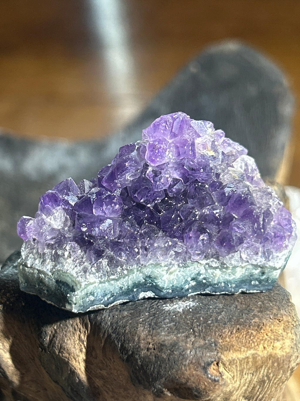 Dark Amethyst Mini Cluster – 1.75 Inches | Grounding & Intuition”