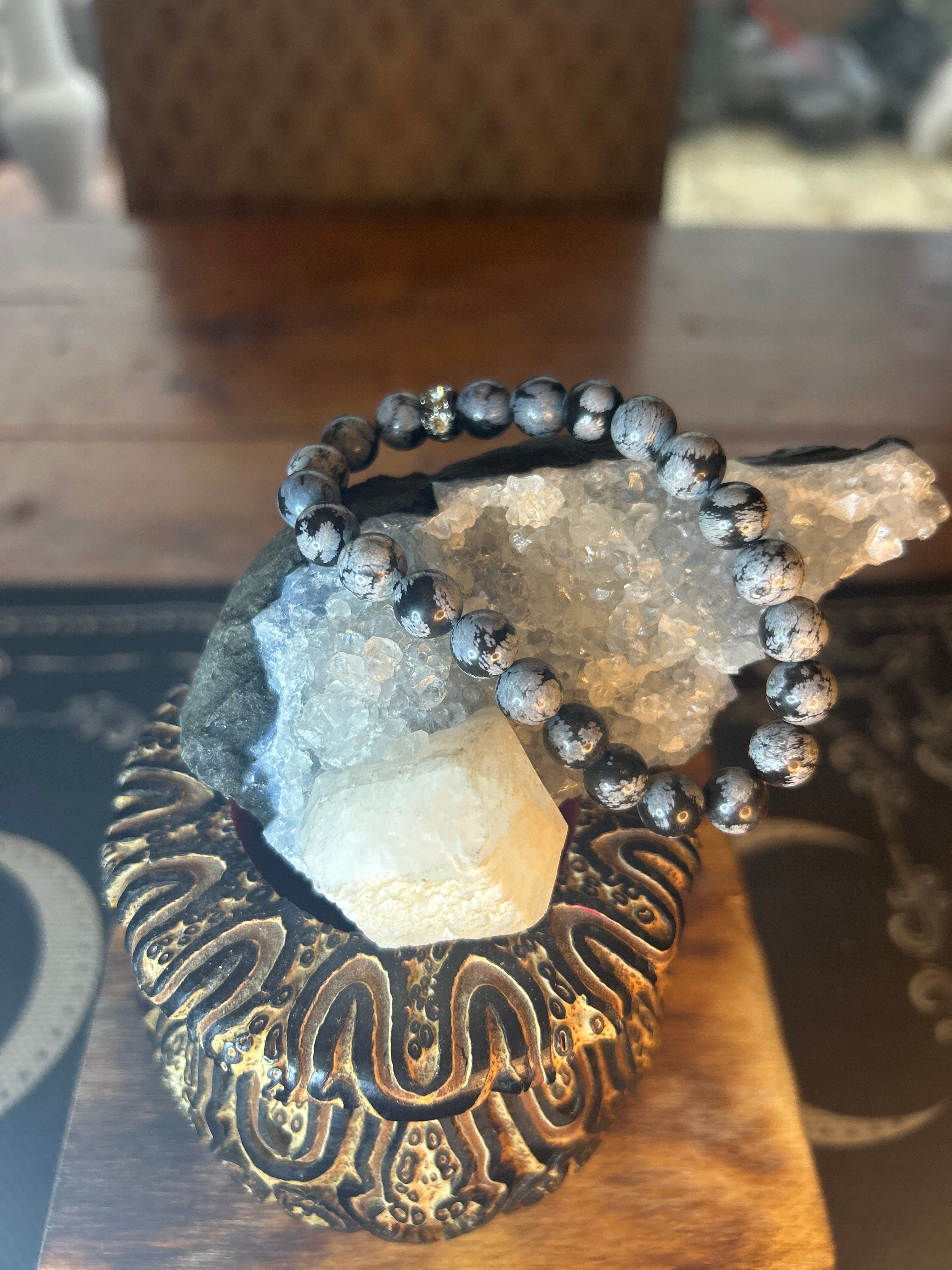 Snowflake Obsidian
Handcrafted | Balance, Protection & Insight