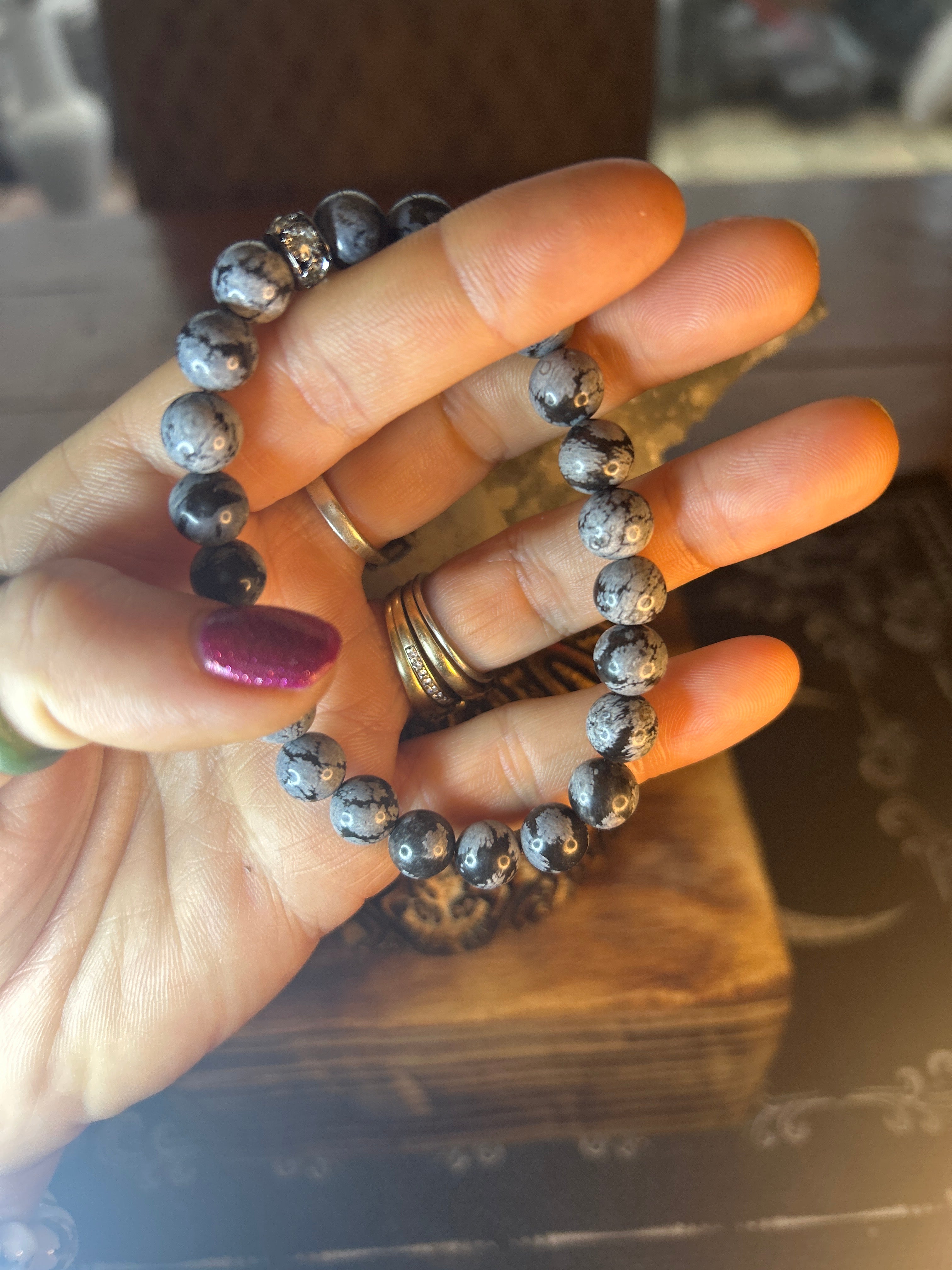 Snowflake Obsidian
Handcrafted | Balance, Protection & Insight