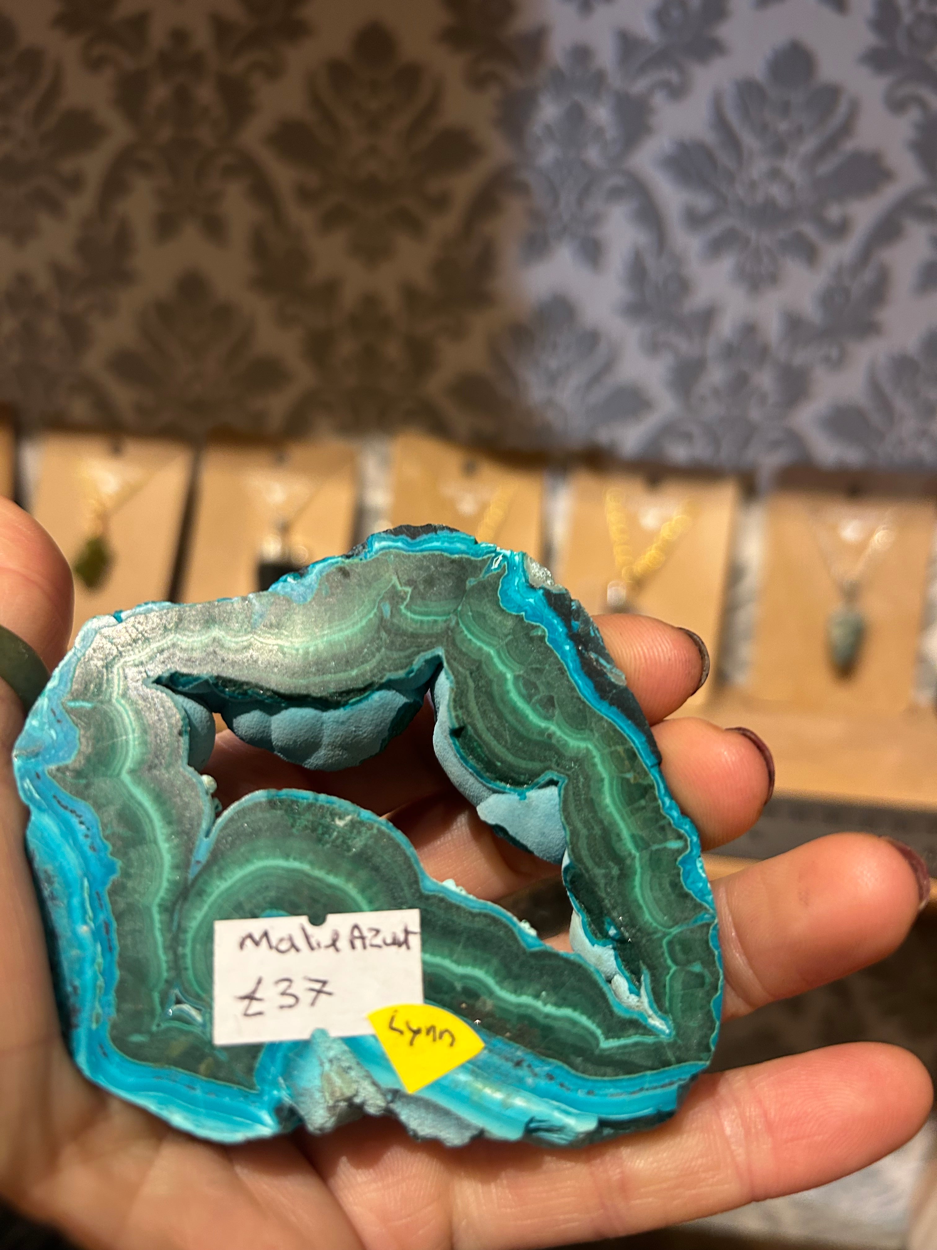 Beautiful Malachite with Azurite