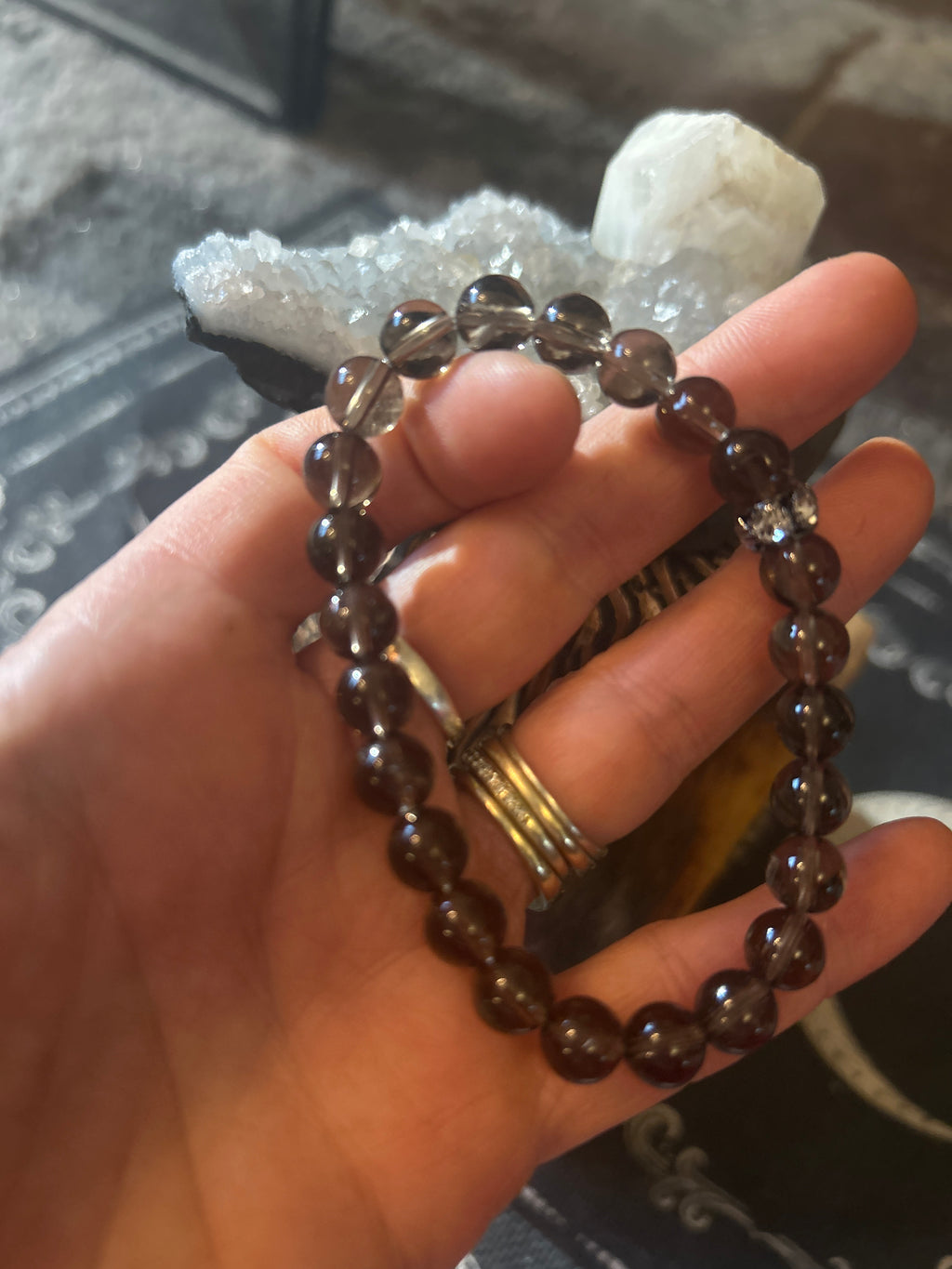 Handcrafted 8mm Smoky Quartz Bracelet – Grounding & Calming Energy