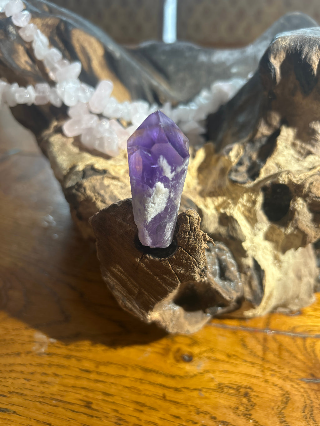 Chevron Amethyst – 2 Inch Point | Balance & Spiritual Clarity”