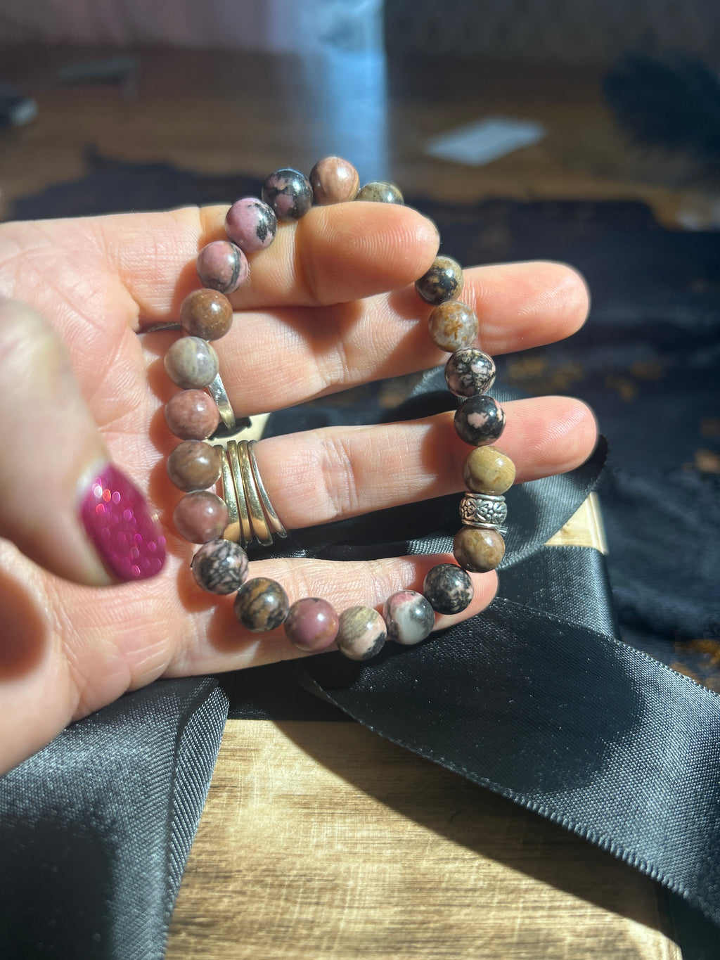 Rhodonite Bracelet - Compassion, Healing, and Emotional Balan