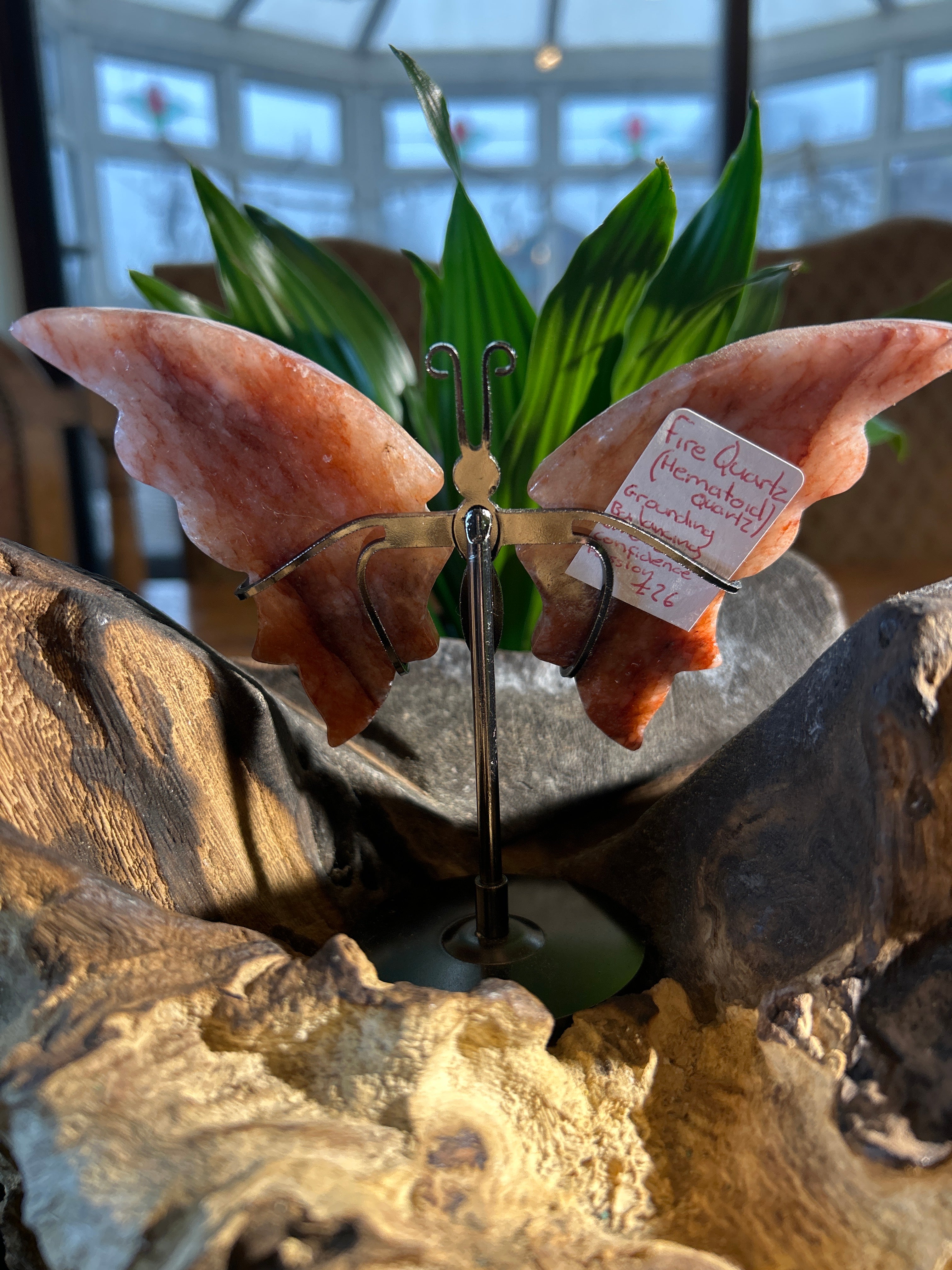 Fire Quartz Butterfly: Radiant Energy in a Delicate Form