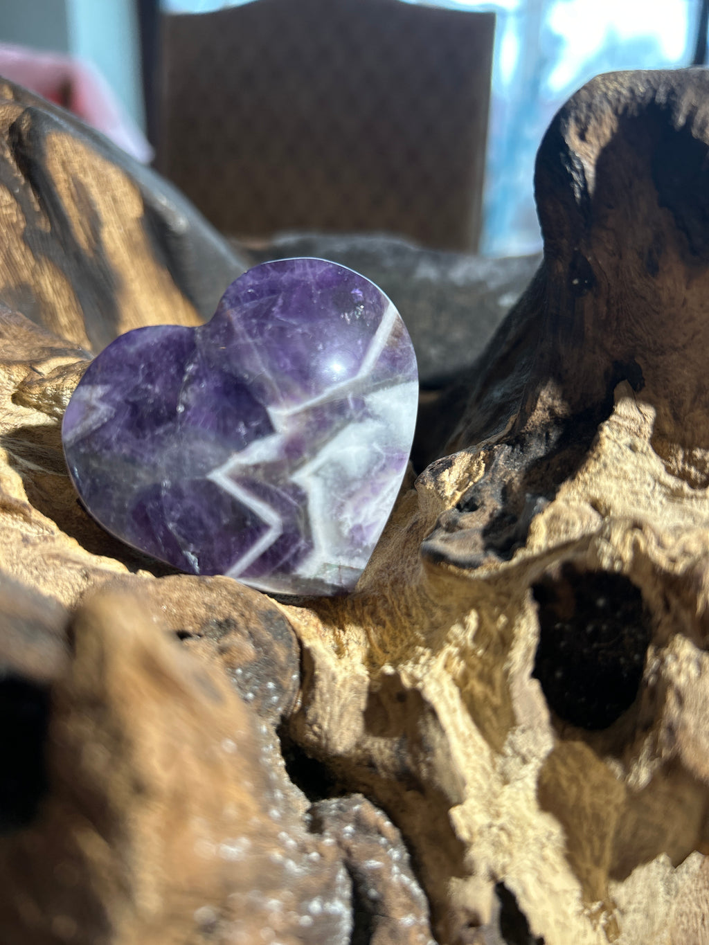 Harmonizing Dream Amethyst Heart – 2.25 Inches Across, 2 Inches High