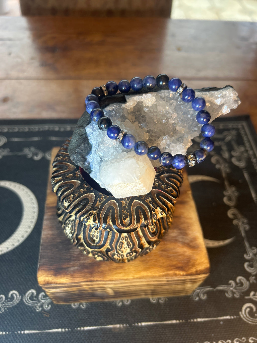 Sodalite
Handcrafted | Clarity, Intuition & Calm