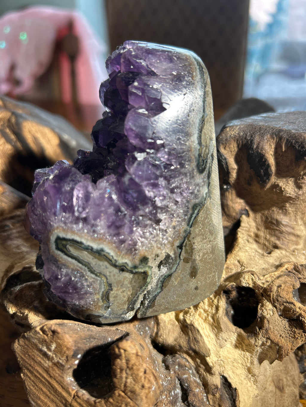 Luxurious Dark Amethyst Cluster – 3.75 Inches High, 3 Inches Deep, 2 Inches Wide